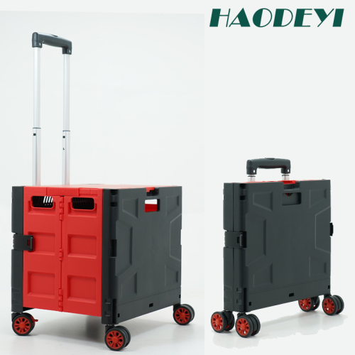 Universal wheel folding shopping cart