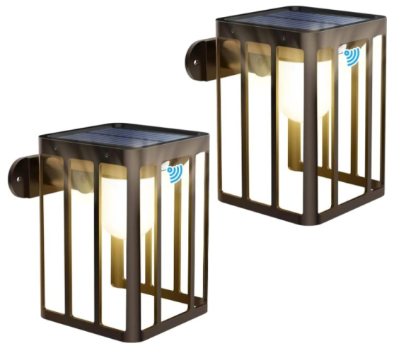 Solar Wall Lanterns Outdoor Lights 1 Pack