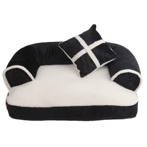 Washable Pet Bed S 60 x 40 cm, Black
