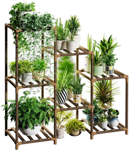 Indoor Outdoor Wood Plant Shelf